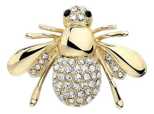 Hermoso Broche Con Diseño De Abeja Con Cristales Swarovski