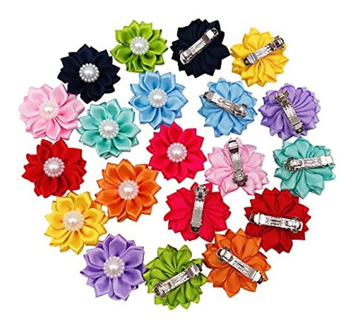 Pet Show Flor Para Mascotas Perro French Barrette Pinzas Par