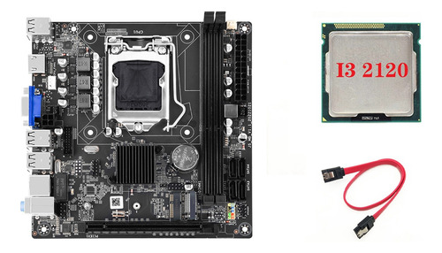 Placa Madre H61s (h61) Lga1155+cpu I3 2120+ Soporte De Kit D