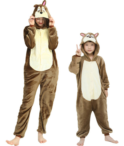 Conjunto De Pijama Con Forma De Ardilla Para Mujer, Punto De