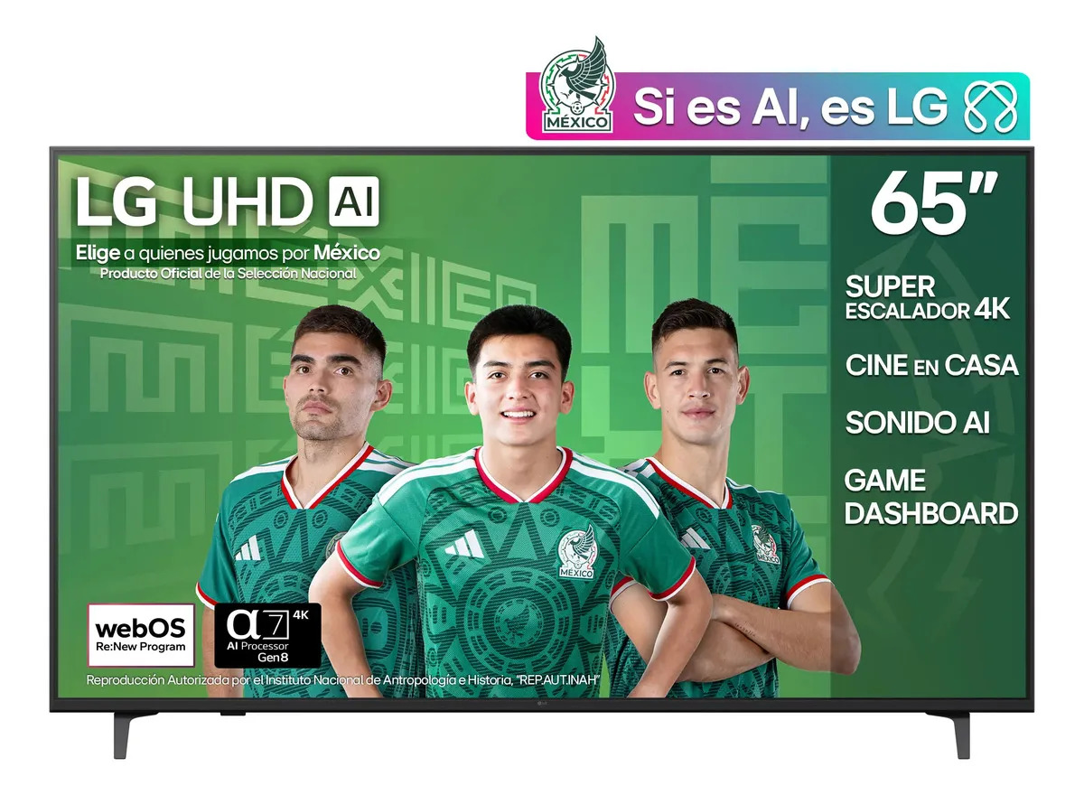Pantalla de 65 pulgadas LG UHD Ai 4k 2025 127V 65UA7500PSA