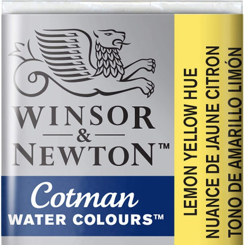 Acuarela Cotman Winsor And Newton Pastilla 1/2 Pan Color Amarillo Limón 346