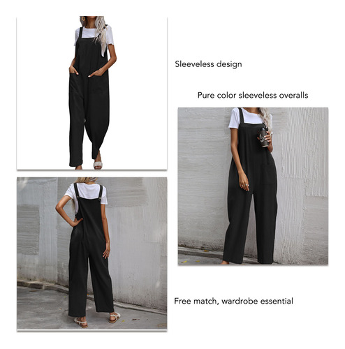 Mono Negro Con Tirantes Largos En Forma De S