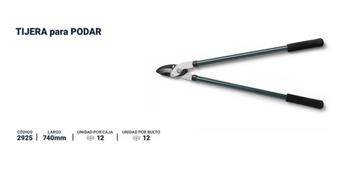 Imagen 2 de 6 de Tijera Podar Corte Curvo Bremen Larga 74 Cm Cod. 2925 Dgm