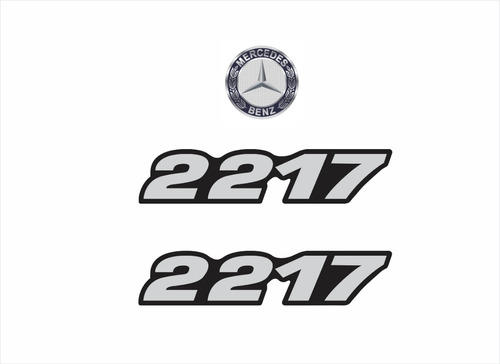 Adesivos Compatível Mercedes Benz 2217 Emblema Resinado 97