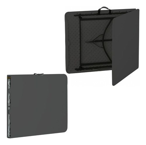 Mesa De Exterior Electrolandia Chile Mesa Plegable Tipo Maleta De Plástico Color Negro A-4 P-2