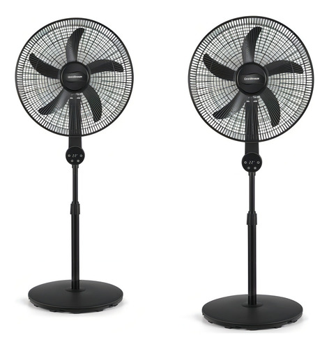 Paquete De 2 Ventiladores Pedestal Omnibreeze Control Remoto Cantidad De Aspas 5 Estructura Negro Aspas Negro Diámetro 45 Frecuencia 0 Material De Las Aspas Plástico