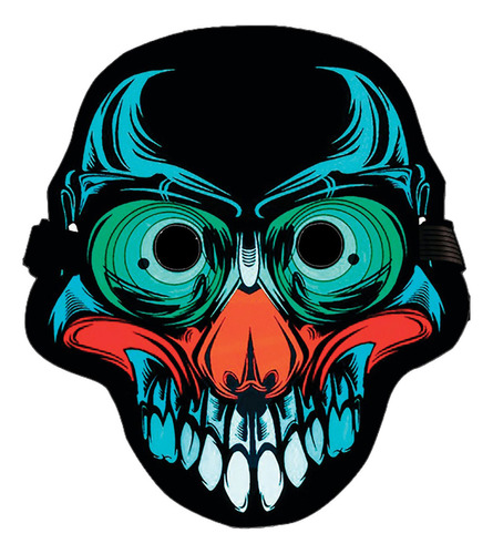 Máscara Led Rave Skull Ghoulish Productions Color Multicolor