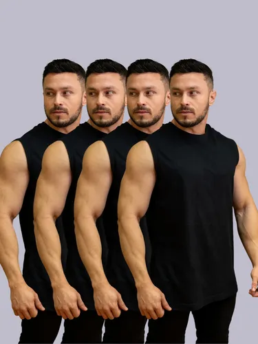 Regatas Masculinas Riyiper - Pack 3 Algodão Gola U