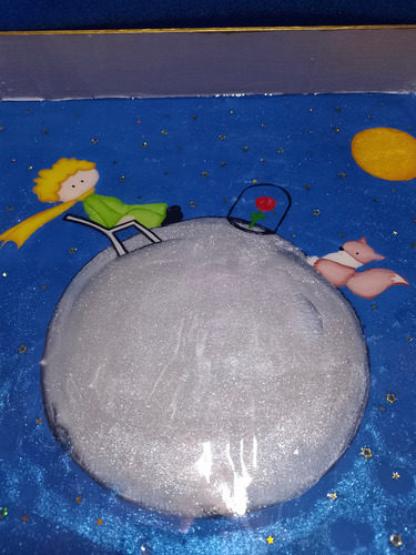 Bandeja Para Desayuno Decorada Pintada El Principito Azul