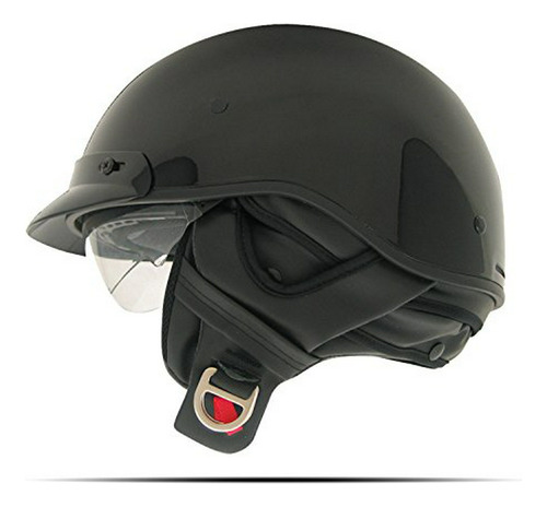 Zoan Route 66 Half Helmet - Car Bon, Blk / Slv - 2xl