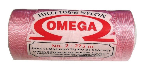 Hilo Omega Nylon #2, Colores A Elegir (6 Tubos)