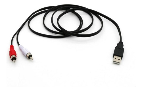 Conector Macho Usb A 2 Cables Av Hembra Rca