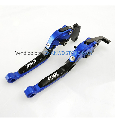 Puños Y Palancas Plegables Para Yamaha Fz Versión 3.0, Azul