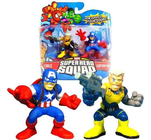 Marvel Super Hero Squad Capitan America Cable X-men Hasbro