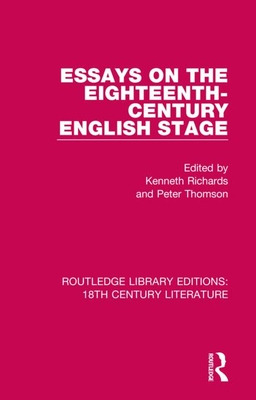 Libro Essays On The Eighteenth-century English Stage - Ri...