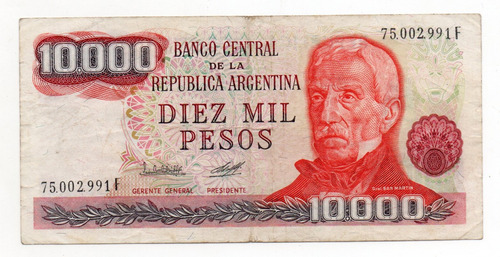 Billete Argentina 10000 Pesos Ley Bottero 2490