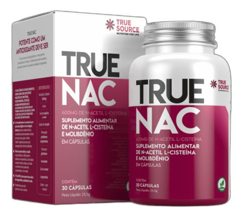 Kit 2x Nac 600mg True Source - Antioxidante Potente