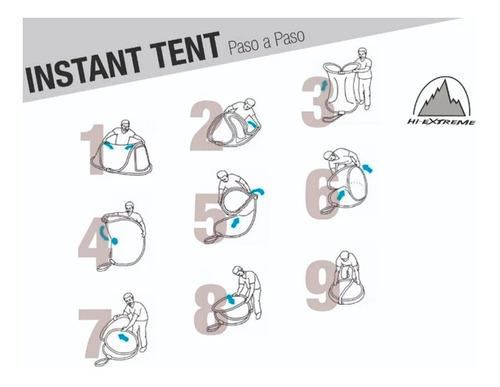 Imagen 4 de 6 de Carpa 2 Personas Impermeable Auto Armable Pop-up Hi-extreme