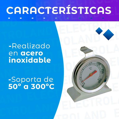 Imagen 4 de 10 de Termómetro Para Horno Acero Cocina Gastronomía Repostería