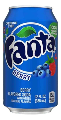 Refrigerante Fanta Blue Berry Sabor Mirtilo 1 Lata 355ml
