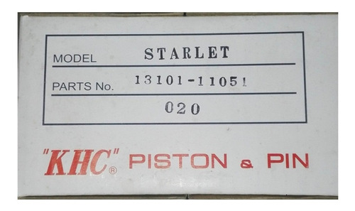 Pistones 0,50 Marca Khc Corolla Starlet 92/98 (13101-11051)