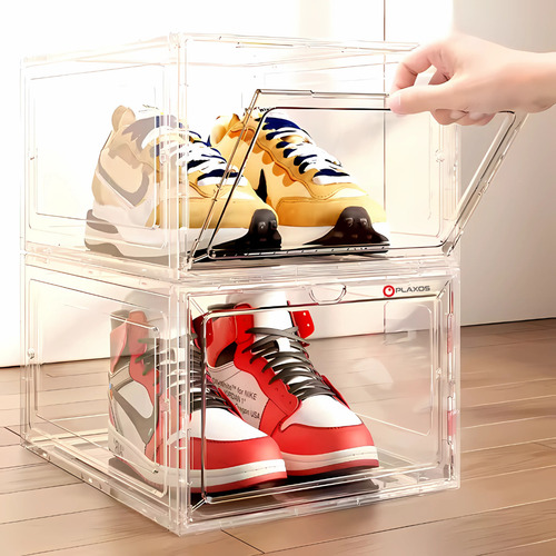 Caja De Tenis Apilable Plaxos Premium 100% Acrílico Imantada Color Transparente