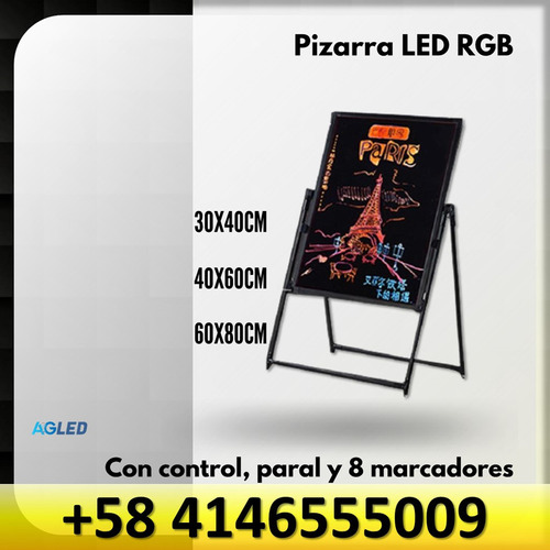 Marcadores Para Pizarra Led Rgb Empaque X8