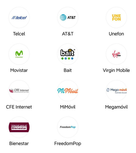 Recarga Telefónica 50 Telcel Movistar Unefon Atyt