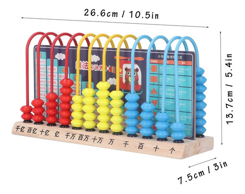 Soporte De Cálculo De Madera Con Forma De Ábaco, 12 Columnas