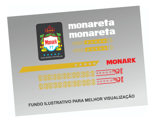 Adesivos Monark Monareta 1977 Completo - Frete Grátis