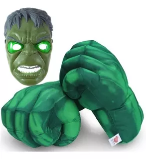 Puño Mano Guante Gigante Mascara Con Led Del Increíble Hulk