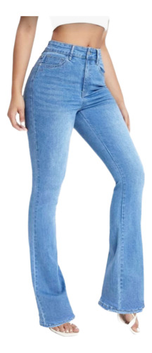 Jeans Flare Mujer Tiro Alto Acampanados Última Tendencia 