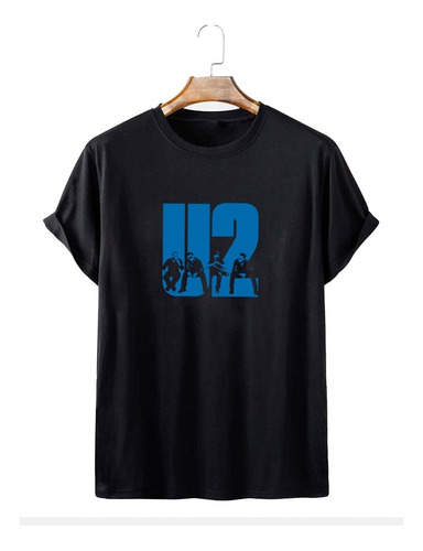 Imagen 4 de 6 de Remera De U2 Negra Rock Música Algodón Peinado Premium