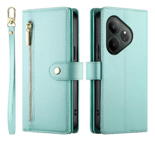 Funda Abatible Para Realme Gt6 5g Con Ranuras Para Tarjetas