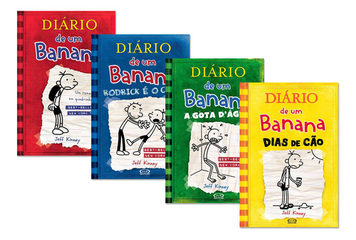 Kit Diário De Um Banana Vol.1 Vol.2 Vol.3 Vol.4 | Novo