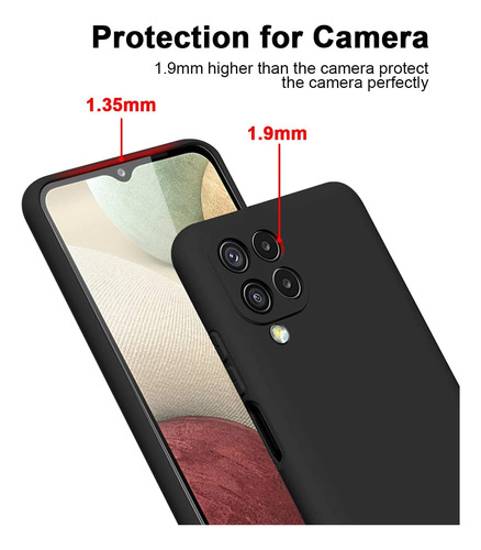 Funda Silicona Para Galaxy A12/m12 Con Cordón Ajustable+mica
