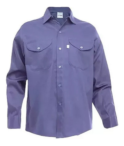Camisa De Trabajo Ombu Grafa Azulino - Beige Original