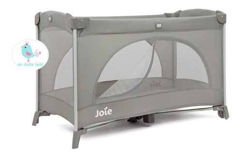 Imagen 2 de 10 de Cunas Bebe Cuna Corral De Viaje Joie Allura 120 Gray Flannel