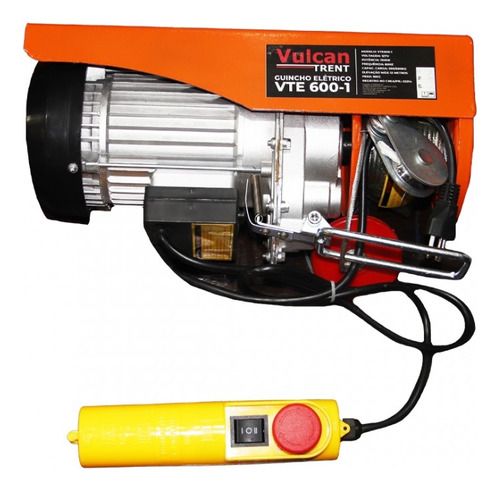 Guincho 1100w 300/600kg 127v Vte600-1 Cabo 12m - Vulcan Tren