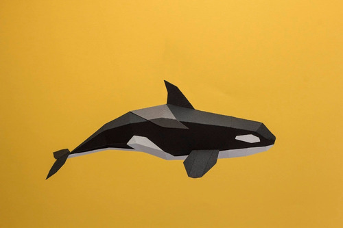 Orca Tipo Origami Papercraft Papel 3d Armar Guardabosques