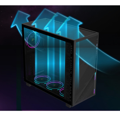 Case Gamer Gigabyte Aorus C400 Glass Rgb Atx 4fans Argb Inc