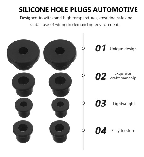 100 Unidades De Plugues De Silicone Perfurados Em Forma De T
