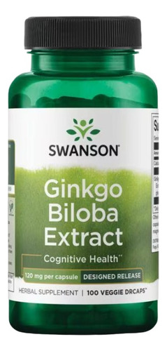 Ginkgo Biloba Extract 120mg 100 - U - Unidad a $970