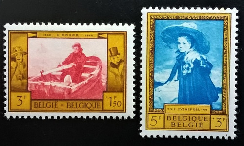 Bélgica Arte, 2 Sellos Yv 1080-1 Pinturas 1958 Nuevos L12865