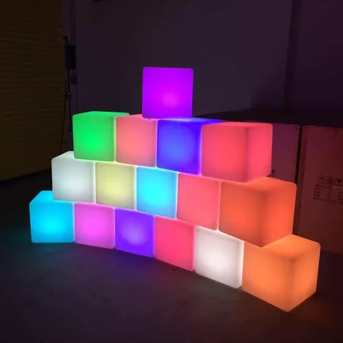 Aviación Final Derivar Puff Cubos Iluminados | MercadoLibre 📦