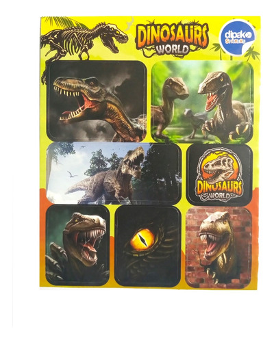 Genial Set 250 Stickers De Dinosaurios Calcomanias Kawaii