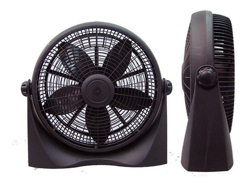 Ventilador de pared y de piso Indelplas IV16 turbo negro con 5 palas, 16" de diámetro 220 V