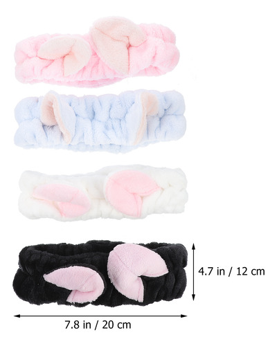 Diadema De Ducha Para Maquillaje, 4 Unidades, Diadema Con Or