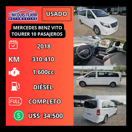 Mercedes-Benz Vito 1.6 111 Cdi Extra Larga 10 pasajeros
